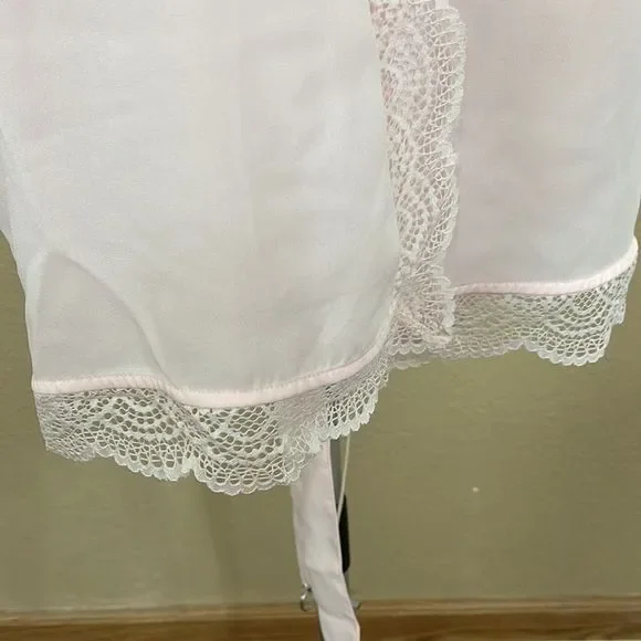 Inc International Concepts Lace Trim Short Robe-S - Picture 4 of 10